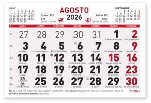 CALENDARIO MYRGA MENSUAL 15x10,5
