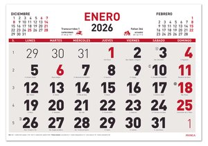 CALENDARIO MYRGA MENSUAL 43x131