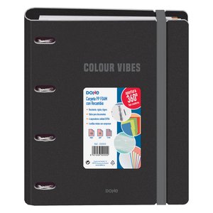 CARPEBLOC DOHE COLOUR VIBES A4 POLY NEGR