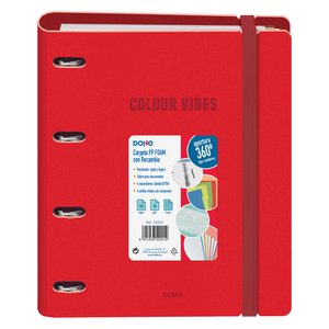 CARPEBLOC DOHE COLOUR VIBES A4 POLY ROJO