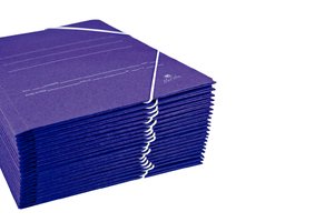 CARPETA GOMAS Y BOLSA CART. Fº AZUL
