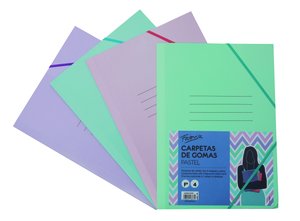 CARPETA SOLAPAS CARTON Fº SURTIDO PASTEL