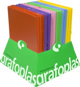 CARPETA Fº SOLAPAS 6 COLORES PVC EXP 24