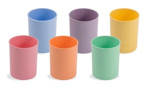 CUBILETE FAIBO PLASTICO PASTEL SURTIDO