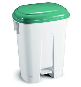 CUBO BASURA PLASTICO CON PEDAL 60 LITROS