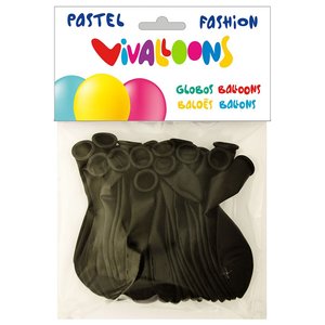 GLOBO FASHION PASTEL NEGRO BOLSA 20