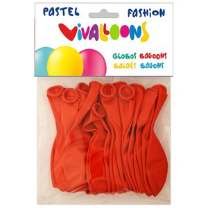 GLOBO FASHION PASTEL ROJO BOLSA 20