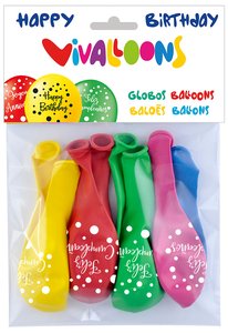 GLOBO FELIZ CUMPLEAÑOS BOLSA DE 8