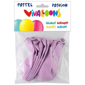 GLOBO  PASTEL LILA CLARO BOLSA DE 10