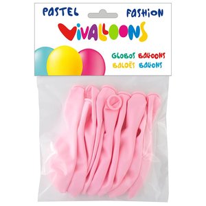 GLOBO  PASTEL ROSA CLARO BOLSA DE 10