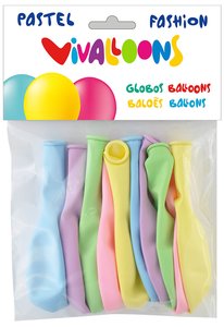 GLOBO  PASTEL SURTIDO CLARO BOLSA DE 10