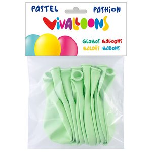 GLOBO  PASTEL VERDE CLARO BOLSA DE 10