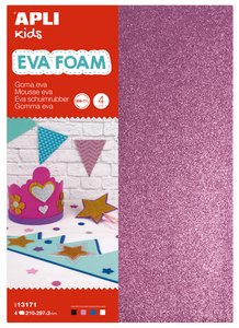 GOMA EVA  APLI HOJA 20x30 PURPUR.4 hj