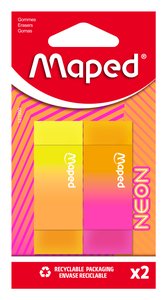 GOMA BORRAR MAPED NEON B/2