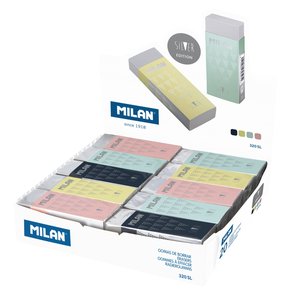 GOMA BORRAR MILAN NATA 320 SILVER C/20