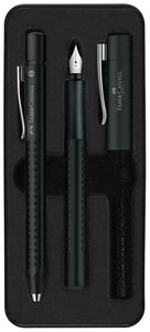 JUEGO BOL+PLUMA FABER GRIP 2011 NEGRO