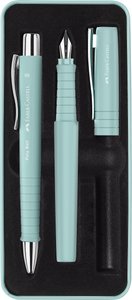 JUEGO BOL+PLUMA FABER POLY PEN AZUL