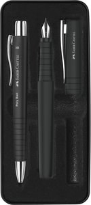 JUEGO BOL+PLUMA FABER POLY PEN NEGRO