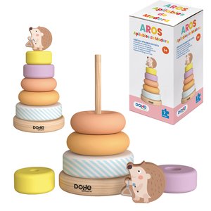 JUEGO DOHE ANILLOS APILABLES MADERA
