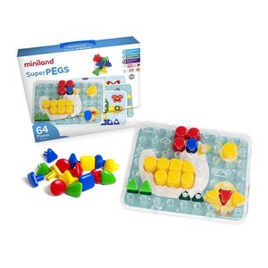 JUEGO ED.MINILAND SUPERPEGS (64 PZS) (2-