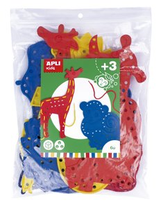 JUEGO EDUC. APLI COSEDORES ANIMALES 6 UD