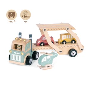 JUEGO ED.MILAN MADERA 4 VEHICULOS
