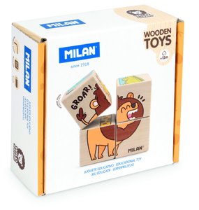JUEGO ED.MILAN MADERA CUBOS WILD SAFARI