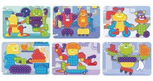 JUEGO MINILAND PEGS 15mm ROBOTS P/6