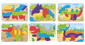 JUEGO MINILAND PEGS 20mm DINOS P/6