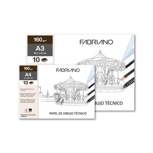 LAM.DIB.FABRIANO LINEAL A3 M-PK 10h LISO