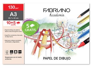 LAMINAS DIBUJO FABRIANO A3 LISA B/10