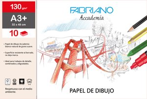 LAMINAS DIBUJO FABRIANO A3+ LISA B/10