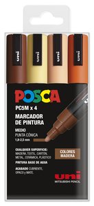 ROTUL.UNI-POSCA PC-5M  COL. MADERA B/4
