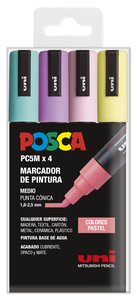 ROTUL.UNI-POSCA PC-5M  COL. PASTEL B/4