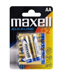 PILAS ALCALINA MAXELL LR06 BLISTER 4+2
