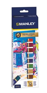 PINTURA ACRIL. MANLEY  12 ml ESTUCHE 12