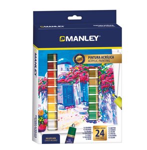 PINTURA ACRIL. MANLEY  12 ml ESTUCHE 24