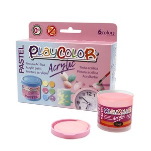 PINTURA ACRIL. PLAYCOLOR PASTEL SURT. 6