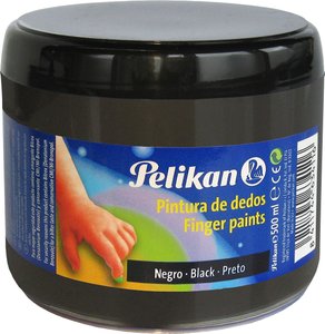 PINTURA DEDOS PELIKAN 500 ml NEGRO