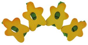 PINZAS SMART MADERA FLORES AMAR. PACK 4