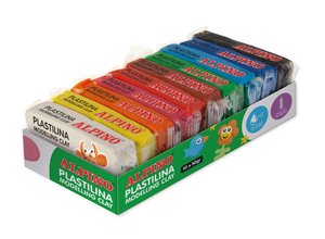 PLASTILINA ALPINO 50.GR CAJA 10