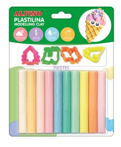 PLASTILINA ALPINO BL. 10 PASTEL + HERR