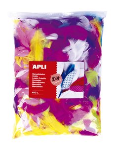 PLUMAS APLI 7-16 cm. SURTIDO B/400