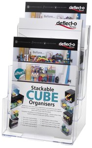 PORTAFOLLETOS DEFLECT-O A4 3 COMP. CRIST