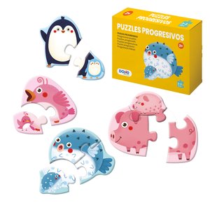 PUZLE DOHE PROG. 2-3 piezas ANIMALES