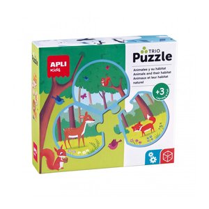 PUZZLE EDUCATIVO APLI TRIO ANIMALES