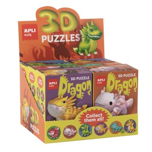 PUZZLE EDUCATIVO APLI 3D DRAGONES E/6