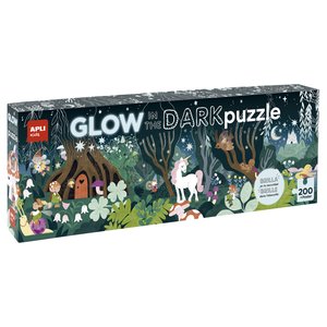 PUZZLE APLI GLOW IN THE DARK BOSQUE 200p