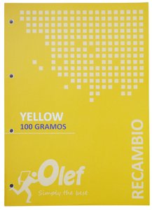 RECAMBIO OLEF A4 80h 4 TAL. CD.5 AMARILL