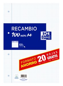 RECAMBIO OXF. A4 100h 4 TAL. CD.4